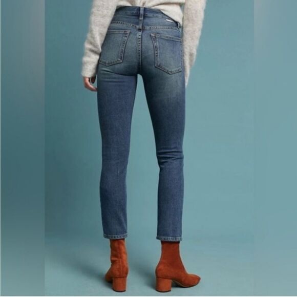 Anthropologie Boyish Blake Mid Rise Cropped Skinny Jeans in Philadelphia Story - Picture 5 of 14